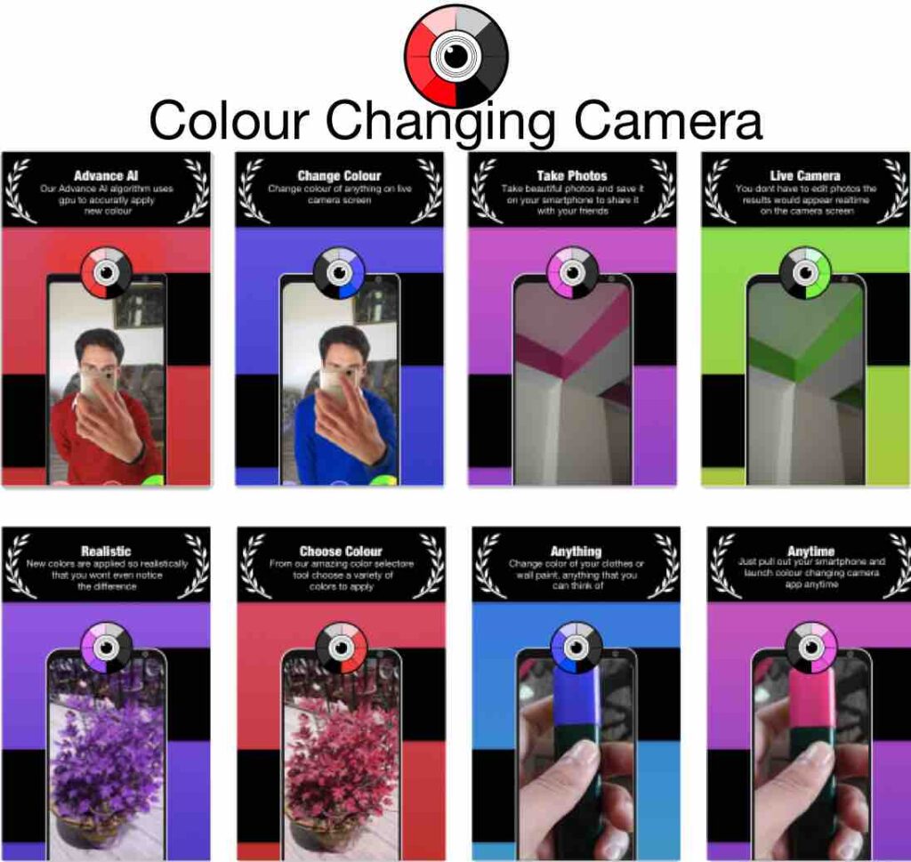 Colour Changing Camera app on google play store