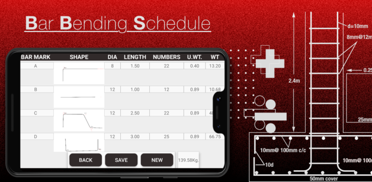 BBS Maker Bar Bending Schedule App