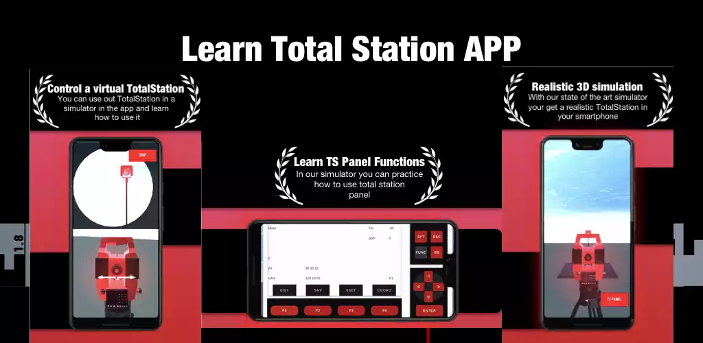 Total Station Tutorial app Banner for the article
